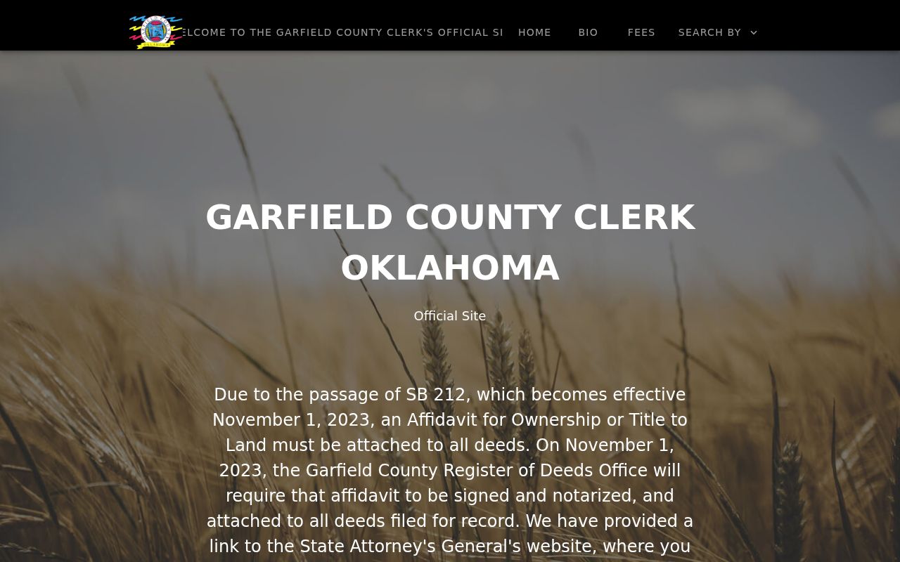 Enid previous residents research through the Garfield County Clerk records office