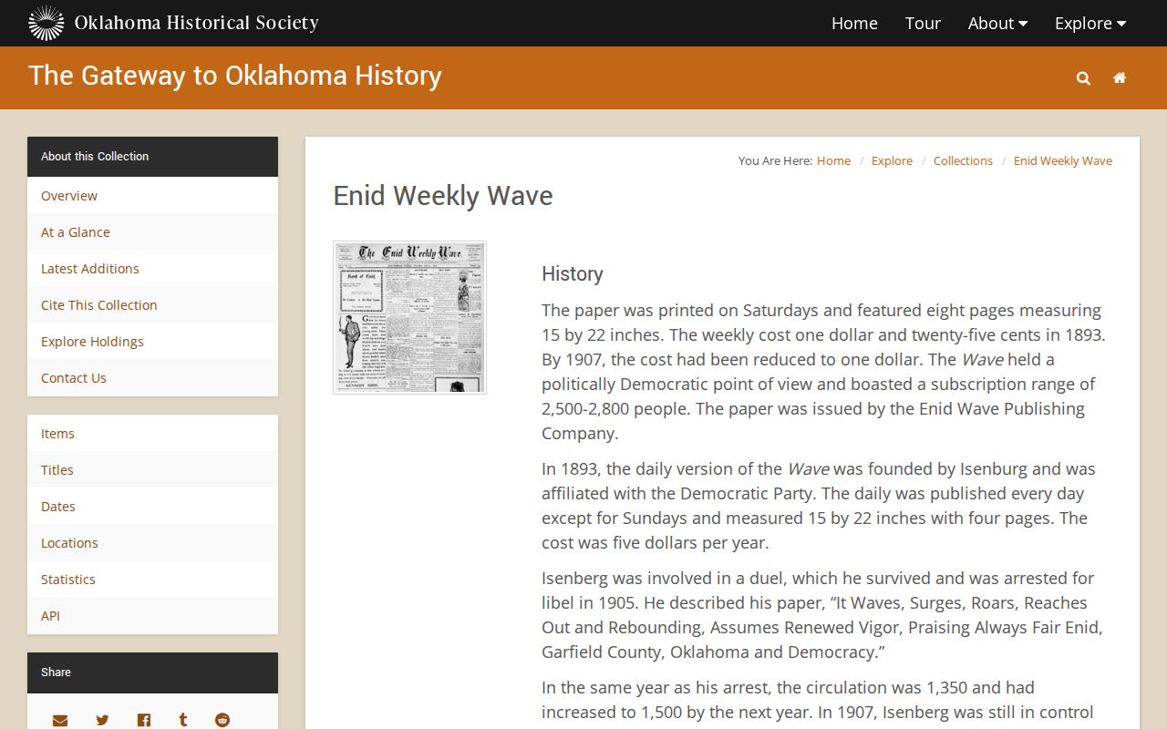 Enid city directory newspaper research in the Gateway Enid Weekly Wave collection